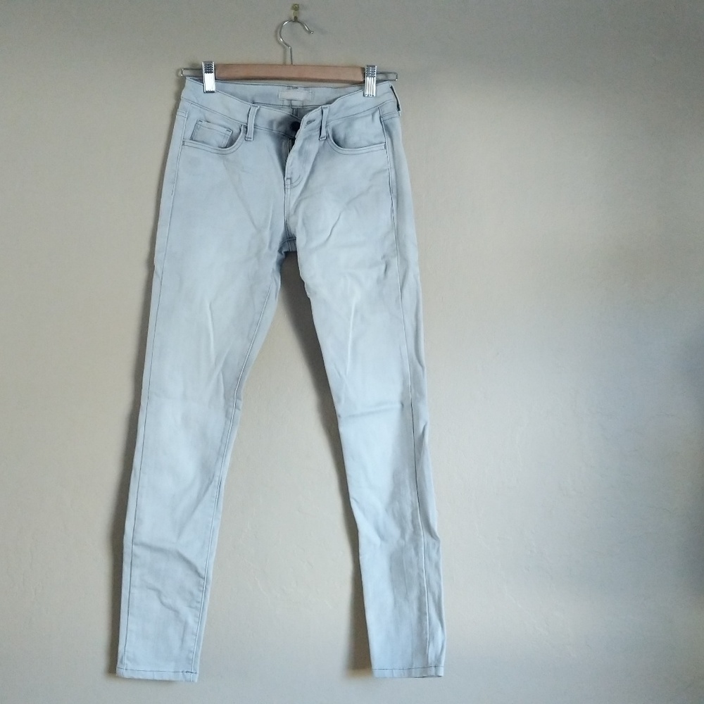 Uniqlo Jeans 24 Fits 25 Light Gray Mid Skinny